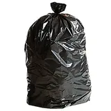 Sac poubelle 110 litres PEBD avec lien à nouer - Sac poubelle professionnel - Noir - Rouleau de 25