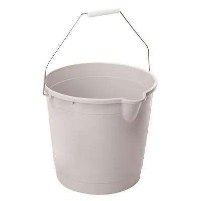 Seau en plastique gradué avec bec verseur - 10L - Gris - Entretien sols