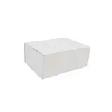Boîte cadeau pliable blanche à pois or 29x22x12cm – Paquet de 5 - Boites cadeaux carton pliables