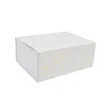 Boîte cadeau pliable blanche à pois or 33x25,5x14cm – Paquet de 5 - Boites cadeaux carton pliables