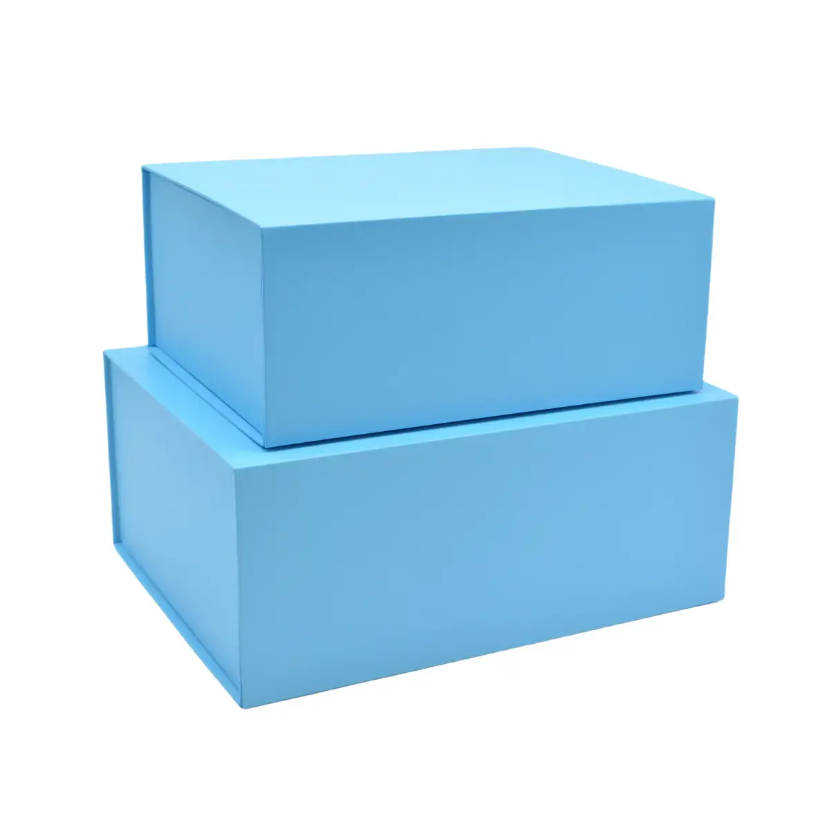 Boîte cadeau pliable bleu ciel 29x22x12cm – Paquet de 5 - Boites cadeaux carton pliables-3