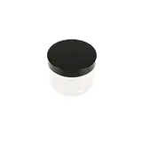 Pot PET cylindrique transparent avec couvercle vissant noir - 150 ml - carton de 315 unités - Bouteilles et pots cylindriques
