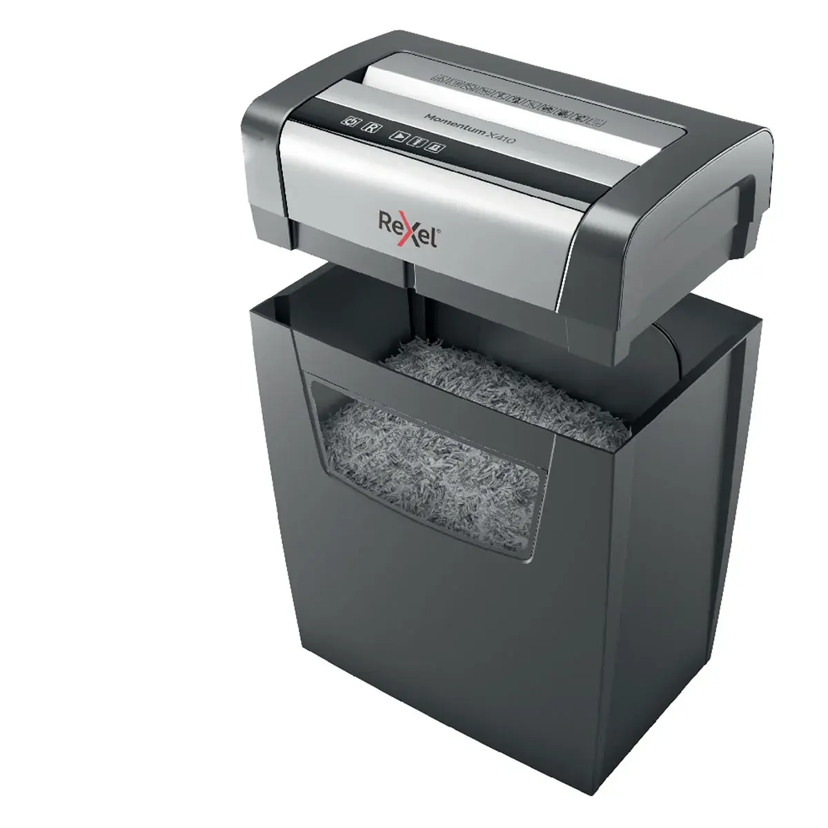 Destructeur de documents Rexel Momentum X410 coupe croisée DIN P4 10 feuilles 23L – Broyeur papier - Destructeurs de documents