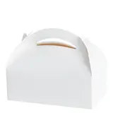 Boîte pâtissière carton avec poignée 18 x 10 x 7 cm - Caissette pâtissière à poignée - Blanc - Lot de 50 - Boîtes pâtissières, Caissettes pâtissières
