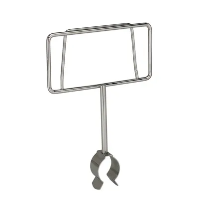 Porte-étiquette métal à clipser sur tube ø 32 mm 12 x 17,5 cm – Porte-étiquette portant – Affichage prix - Porte-affiches à clipser - à pincer
