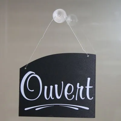 Plaque réversible Ouvert/Fermé - Panneaux horaires-2