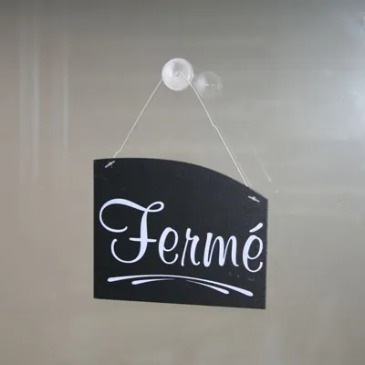 Plaque réversible Ouvert/Fermé - Panneaux horaires-3