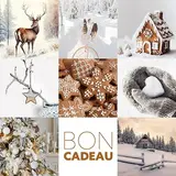 Bon cadeau de Noël Hansel 12x12 cm avec Enveloppe adhésive – Paquet de 12 - Bons cadeaux