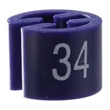 Marque taille T34 bleu marine ø 1,3 cm - Indicateur de taille pour cintre - Paquet de 100 - Marques taille pour cintres