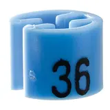 Marque taille T36 bleu azur ø 1,3 cm - Indicateur de taille pour cintre - Paquet de 100 - Marques taille pour cintres
