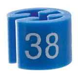 Marque taille T38 bleu ø 1,3 cm - Indicateur de taille pour cintre - Paquet de 100 - Marques taille pour cintres