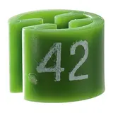 Marque taille T42 vert olive ø 1,3 cm - Indicateur de taille pour cintre - Paquet de 100 - Marques taille pour cintres