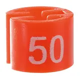 Marque taille T50 rouge ø 1,3 cm - Indicateur de taille pour cintre - Paquet de 100 - Marques taille pour cintres