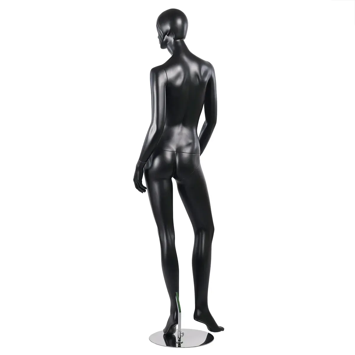 Mannequin femme, tête et cheveux sculptés H 177 cm Fibre de verre - Noir mat - Mannequins femmes-3