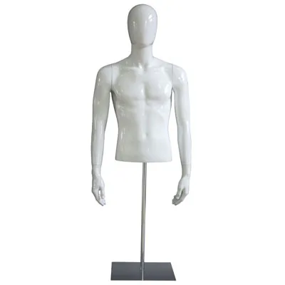 Buste homme finition laquée + piétement métal - Bustes mannequins hommes