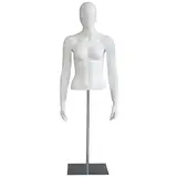 Buste femme finition laquée + piétement métal - Bustes mannequins femmes