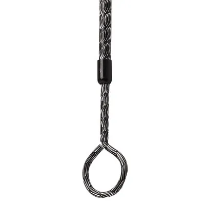 Tige aluminium naturel avec anneau pour rail horizontal L 62 à 113 cm pour expo - Noir - Câbles et cimaises-2