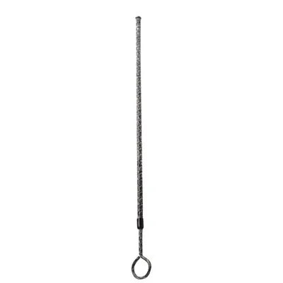 Tige aluminium naturel avec anneau pour rail horizontal L 62 à 113 cm pour expo - Noir - Câbles et cimaises