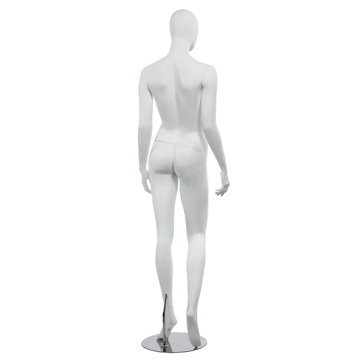 Mannequin femme, finition mate, bras le long du corps H 178 cm Fibre de verre - Blanc mat - Mannequins femmes-3