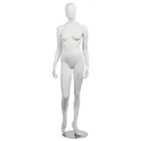 Mannequin femme, finition mate, bras le long du corps H 178 cm Fibre de verre - Blanc mat - Mannequins femmes