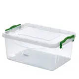 Bacs de rangement plastique 9,5L transparent 37 x 25 x16 cm - Lot de 5 - Bacs de rangement