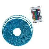 Ruban LED 5m 12V multicolore IP65 400lm – Bandeau LED intérieur avec transformateur - Bande LED avec télécommande - Bandeaux LED