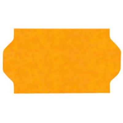 Étiquette orange fluo 22 x 12 mm adhésive pour étiqueteuse - 10 rouleaux de 1500 - Étiquettes pour étiqueteuses