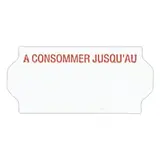 Étiquette blanche 26 x 12 mm adhésive A CONSOMMER JUSQU'AU pour étiqueteuse - 10 rouleaux de 1500 - Étiquettes pour étiqueteuses