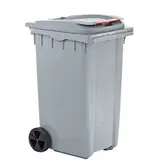 Conteneur 120 litres gris PEHD - Poubelles professionnelles