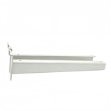 Console pour tablette bois ou verre en métal pour panneau rainuré L 30 cm - Blanc - La paire - Consoles pour tablettes