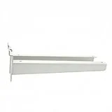 Console pour tablette bois ou verre en métal pour panneau rainuré L 30 cm - Blanc - La paire - Consoles pour tablettes