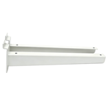 Console pour tablette bois ou verre en métal pour panneau rainuré L 35 cm - Blanc - La paire - Consoles pour tablettes