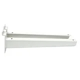 Console pour tablette bois ou verre en métal pour panneau rainuré L 35 cm - Blanc - La paire - Consoles pour tablettes