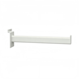 Bras droit blanc métal L 30 cm pour panneau rainuré section 30 x 15 mm - Bras