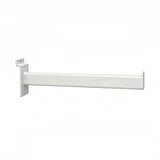 Bras droit blanc métal L 30 cm pour panneau rainuré section 30 x 15 mm - Bras