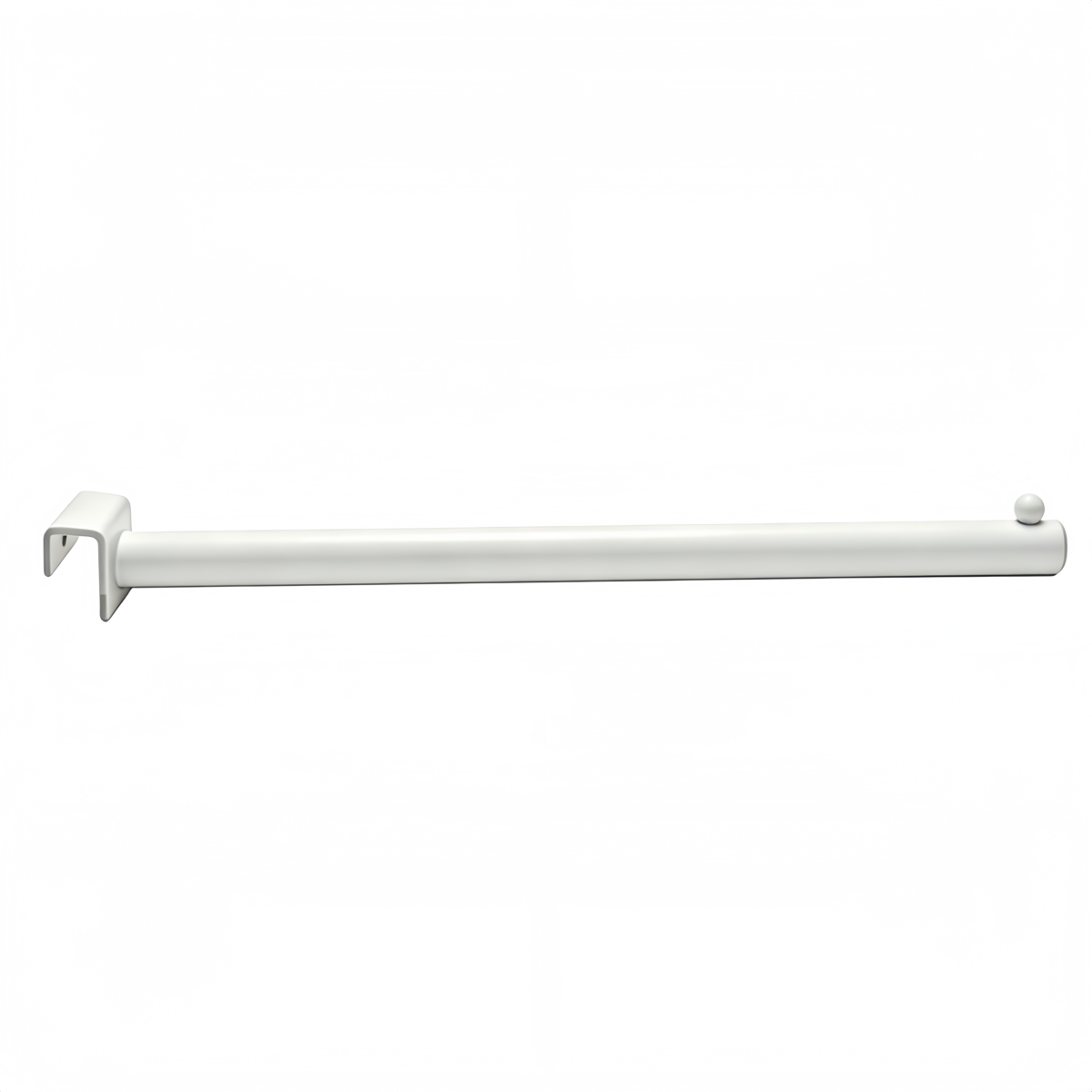 Bras droit blanc L 37 cm ø 20mm pour barre de charge - Bras pour barre de charge