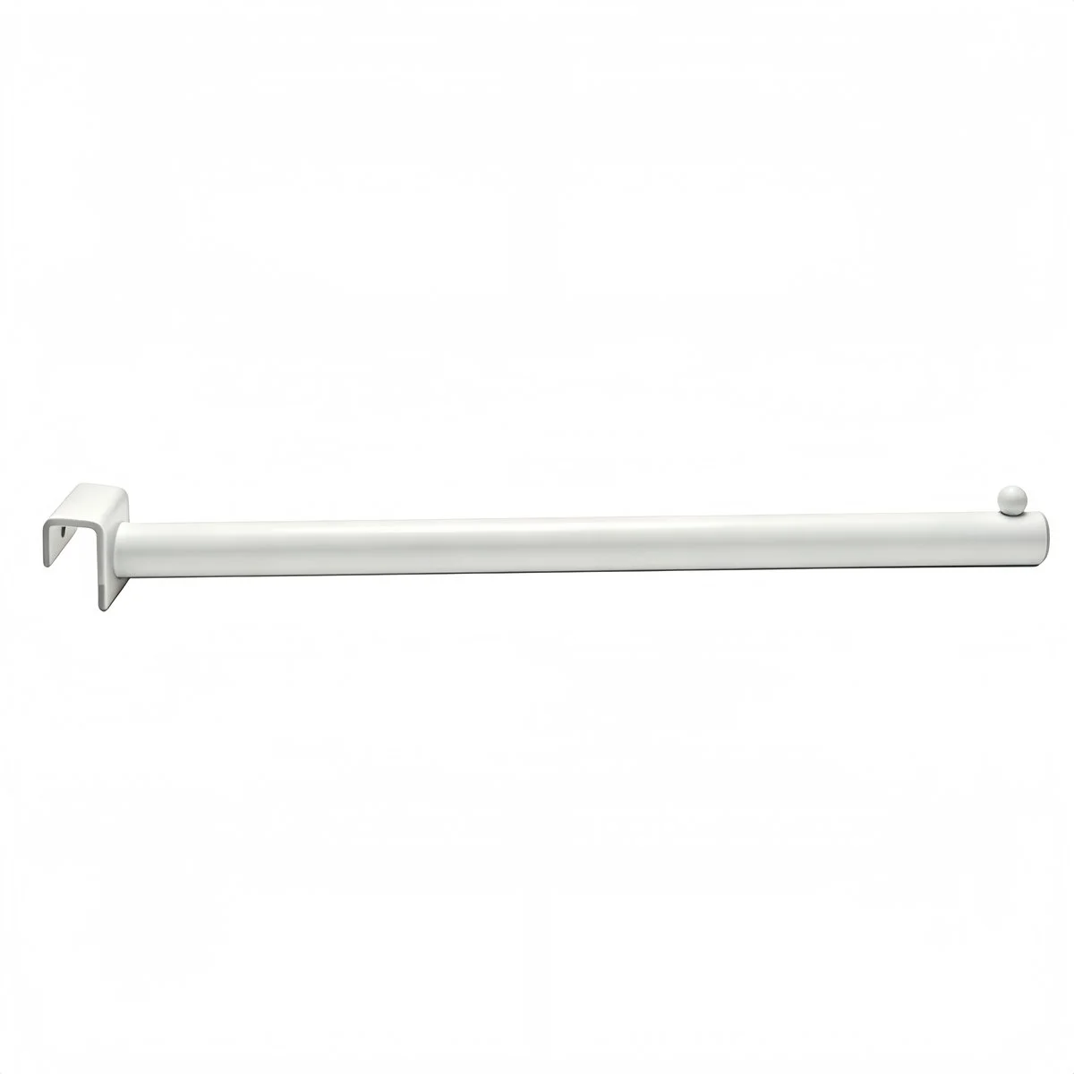 Bras droit blanc L 37 cm ø 20mm pour barre de charge - Bras pour barre de charge