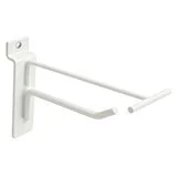 Broche simple pour panneau rainuré avec tige porte-étiquette ø 6 mm x L 10 cm - Tige simple - Métal - Blanc - Lot de 10 - Broches simples pour panneaux rainurés