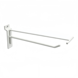 Broche simple pour panneau rainuré avec tige porte-étiquette ø 6 mm x L 20 cm - Tige simple - Métal - Blanc - Lot de 10 - Broches simples pour panneaux rainurés