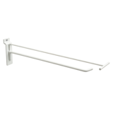 Broche simple pour panneau rainuré avec tige porte-étiquette ø 6 mm x L 30 cm - Tige simple - Métal - Blanc - Lot de 10 - Broches simples pour panneaux rainurés