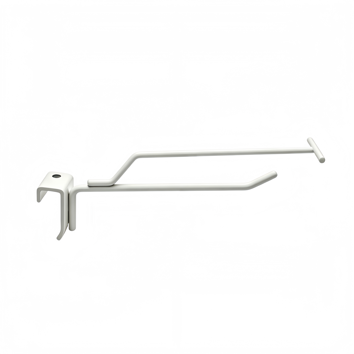Broche simple pour barre de charge avec tige porte-étiquette 20 cm - Tige simple - Métal - Blanc - Lot de 10 - Broches pour barre de charge