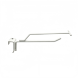 Broche simple pour barre de charge avec tige porte-étiquette 20 cm - Tige simple - Métal - Blanc - Lot de 10 - Mobilier Magasin