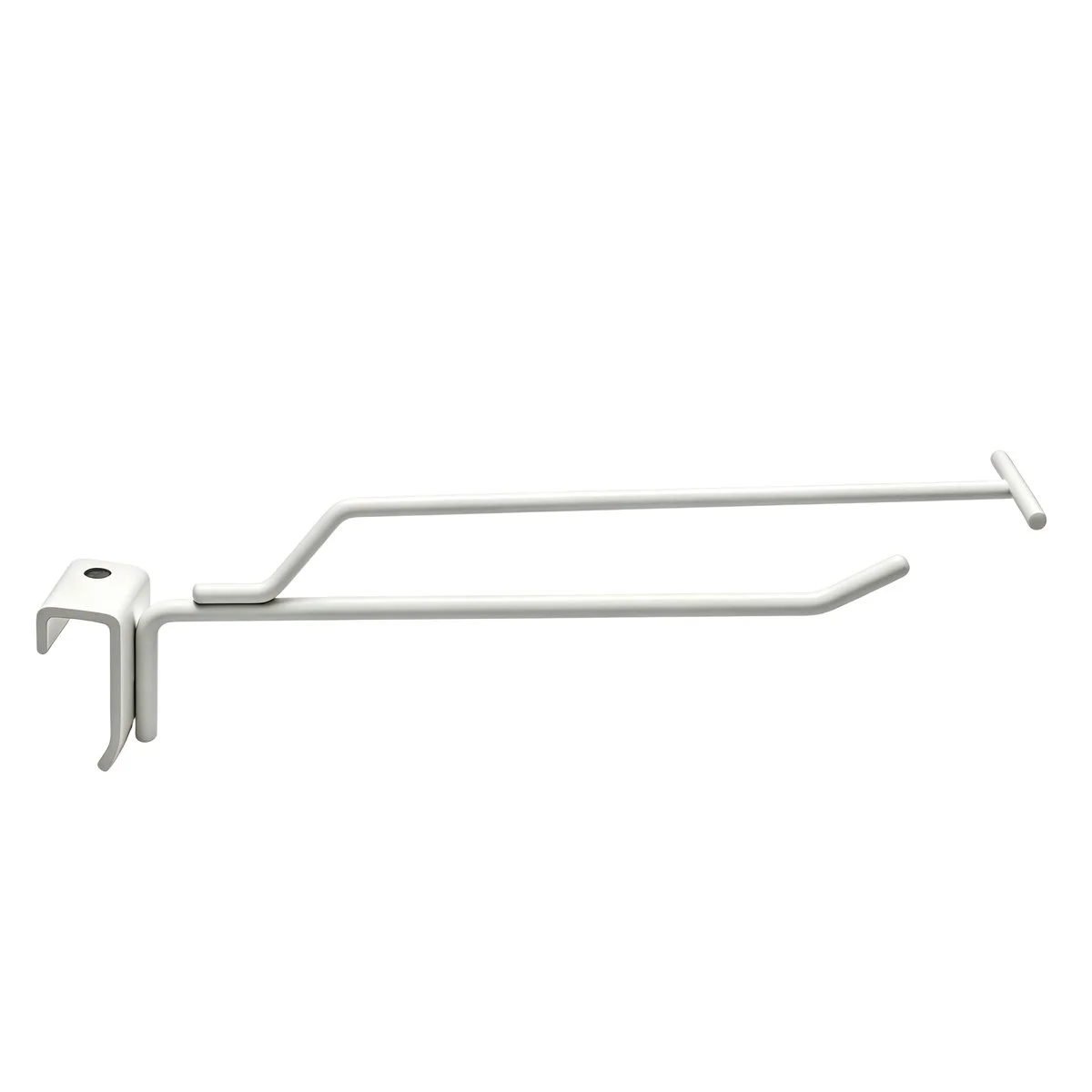 Broche simple pour barre de charge avec tige porte-étiquette 30 cm - Tige simple - Métal - Blanc - Lot de 10 - Broches pour barre de charge