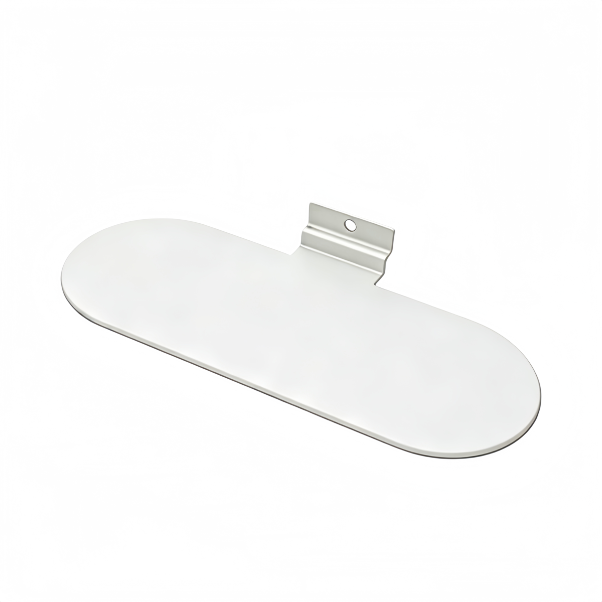 Tablette chaussure en tôle pour panneau rainuré 25 x 10 cm – Présentoir chaussure mural - Blanc - Tablettes pour panneaux rainurés