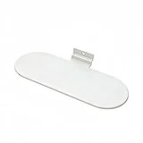 Tablette chaussure en tôle pour panneau rainuré 25 x 10 cm – Présentoir chaussure mural - Blanc - Tablettes pour panneaux rainurés