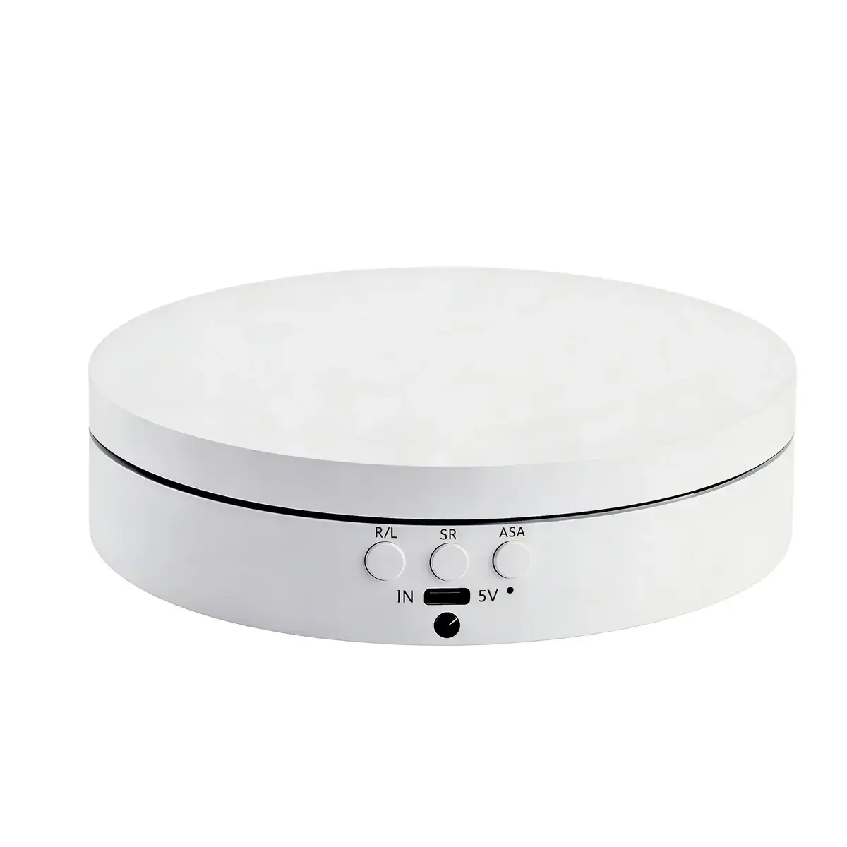 Plateau rotatif électrique 360° ø 13,8 cm 3 kg – Plateau tournant 360° - Présentoir rotatif - Blanc - Présentoirs divers