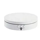 Plateau rotatif électrique 360° ø 13,8 cm 3 kg – Plateau tournant 360° - Présentoir rotatif - Blanc - Présentoirs divers