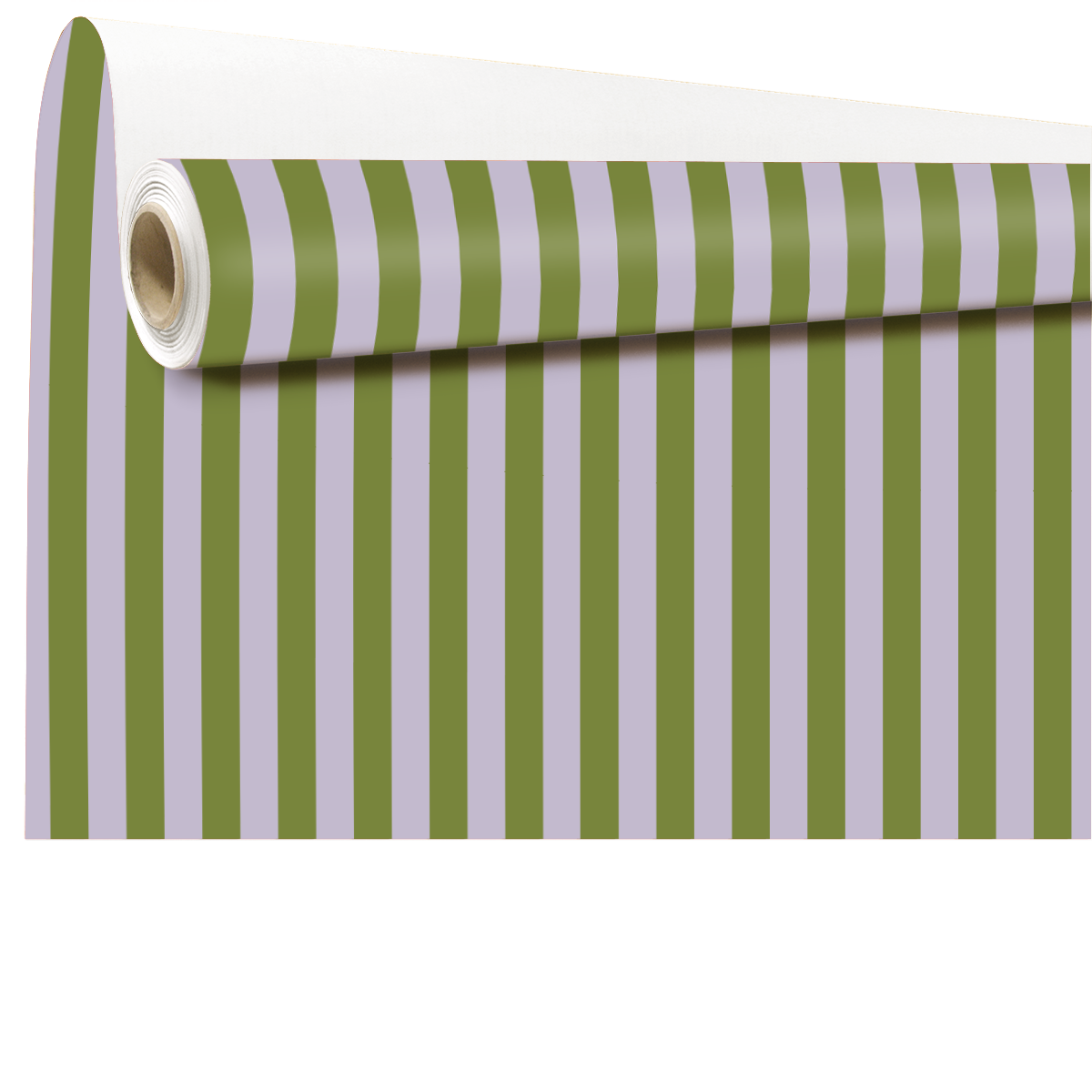 Papier cadeau kraft à rayures violet / vert – Papier cadeau pro - Rouleau de 70 cm x 50 m - Papiers cadeaux kraft à motifs