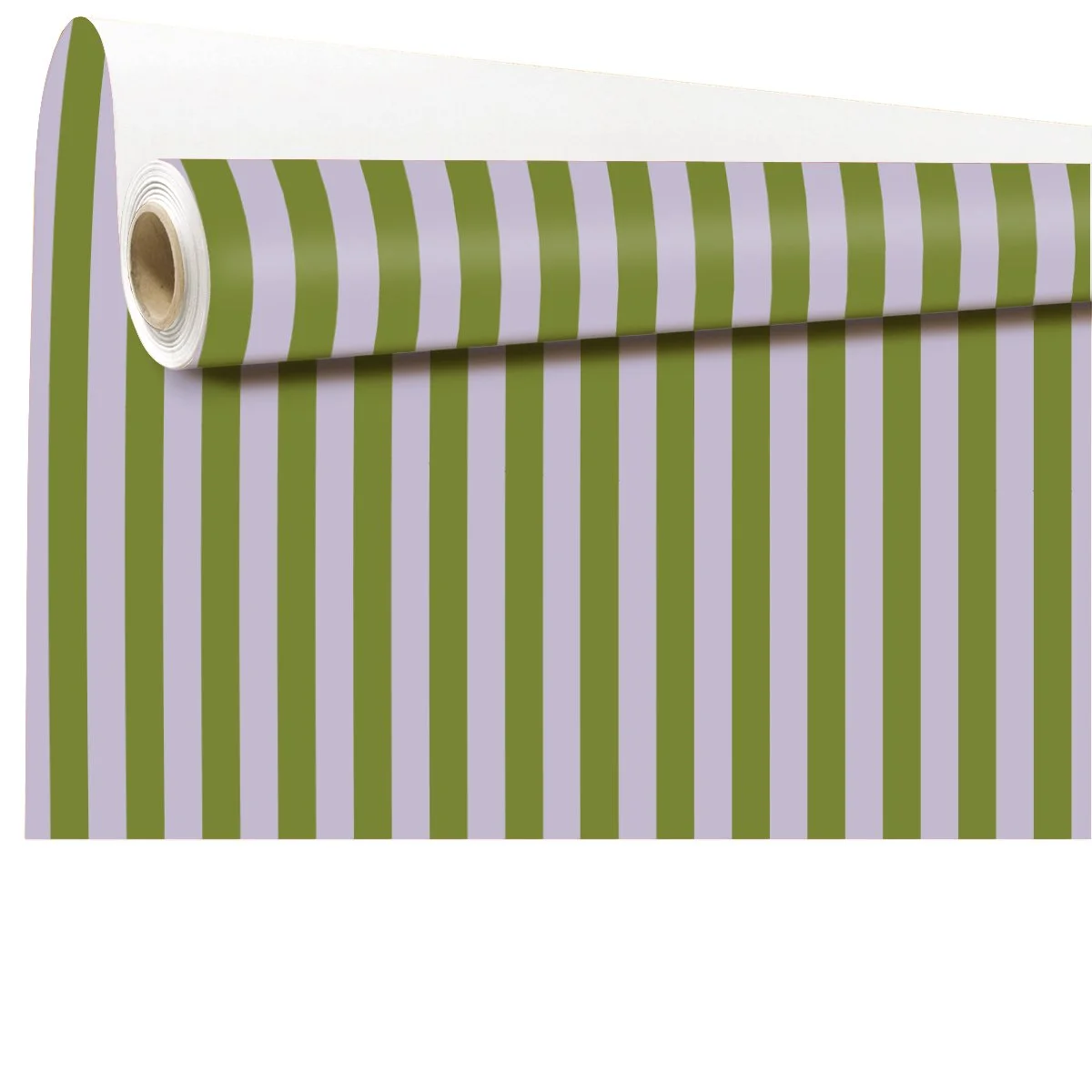 Papier cadeau kraft à rayures violet / vert – Papier cadeau pro - Rouleau de 70 cm x 50 m - Papiers cadeaux kraft à motifs