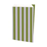Pochette cadeau kraft rayures lilas et vertes 12 x 4,5 x 20 cm – 60 g/m² - Pochettes cadeaux à motifs